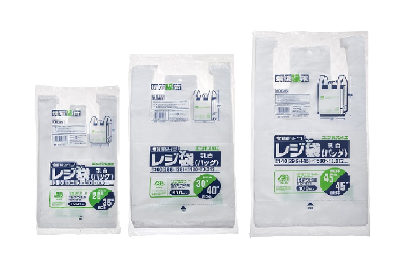 バイオマス配合レジ袋 | 取扱い製品一覧 | 自動包装機械とポリエチレン製品の製造販売 | 株式会社日本エンジニアリングサービス